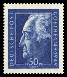 50 Pf + 4,50 DM Briefmarke: Goethe Festwochen in Weimar