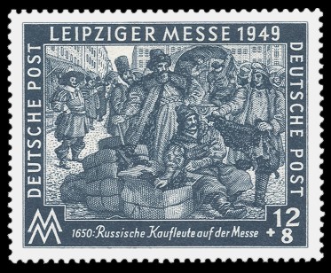 12 + 8 Pf Briefmarke: Leipziger Herbstmesse 1949 12 + 8 Pf Briefmarke: Leipziger Herbstmesse 1949
