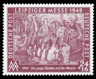 24 + 16 Pf Briefmarke: Leipziger Herbstmesse 1949 24 + 16 Pf Briefmarke: Leipziger Herbstmesse 1949