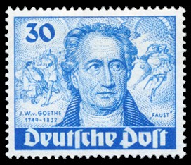 30 Pf Briefmarke: 200. Geburtstag von Johann Wolfgang von Goethe