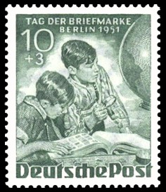 10 + 3 Pf Briefmarke: Tag der Briefmarke