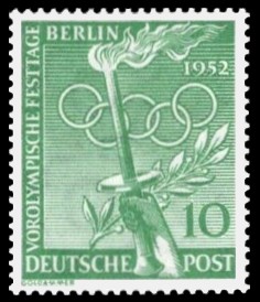 10 Pf Briefmarke: Vorolympische Festtage