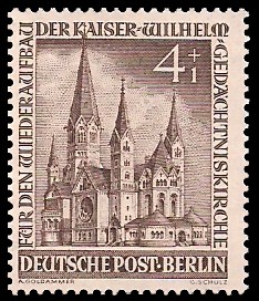 4 + 1 Pf Briefmarke: Kaiser-Wilhelm-Gedächtniskirche