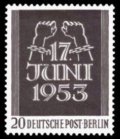 20 Pf Briefmarke: Volksaufstand vom 17. Juni 1953