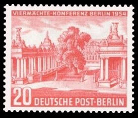 20 Pf Briefmarke: Viermächte-Konferenz