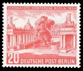 20 Pf Briefmarke: Viermächte-Konferenz 20 Pf Briefmarke: Viermächte-Konferenz