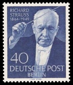 40 Pf Briefmarke: 5. Todestag von Richard Strauss