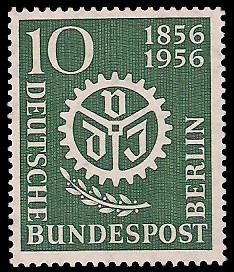 10 Pf Briefmarke: 100 Jahre Verein Deutscher Ingenieure 10 Pf Briefmarke: 100 Jahre Verein Deutscher Ingenieure