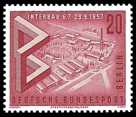 20 Pf Briefmarke: Interbau 20 Pf Briefmarke: Interbau