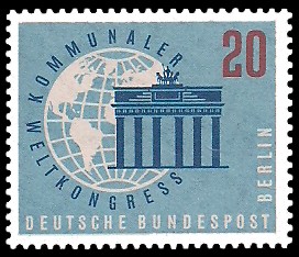 20 Pf Briefmarke: Kommunaler Weltkongreß 20 Pf Briefmarke: Kommunaler Weltkongreß