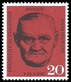 20 Pf Briefmarke: 10. Todestag von Hans Böckler