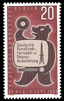 20 Pf Briefmarke: Rundfunk-, Fernseh- u. Phono-Ausstellung 20 Pf Briefmarke: Rundfunk-, Fernseh- u. Phono-Ausstellung