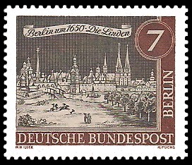 7 Pf Briefmarke: Stadtansicht Alt-Berlin