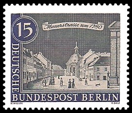 15 Pf Briefmarke: Stadtansicht Alt-Berlin
