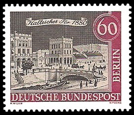 60 Pf Briefmarke: Stadtansicht Alt-Berlin