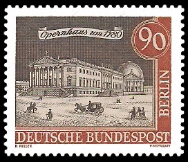 90 Pf Briefmarke: Stadtansicht Alt-Berlin