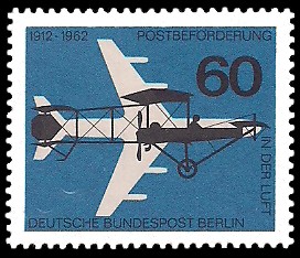 60 Pf Briefmarke: 50 Jahre Luftpost
