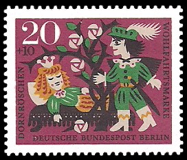 20 + 10 Pf Briefmarke: Wohlfahrtsmarke 1964 Dornröschen