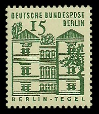 15 Pf Briefmarke: Deutsche Bauwerke 15 Pf Briefmarke: Deutsche Bauwerke