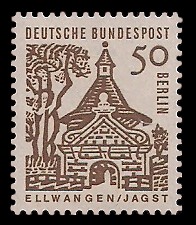 50 Pf Briefmarke: Deutsche Bauwerke