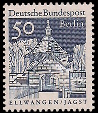 50 Pf Briefmarke: Deutsche Bauwerke 50 Pf Briefmarke: Deutsche Bauwerke