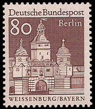 80 Pf Briefmarke: Deutsche Bauwerke