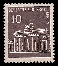 10 Pf Briefmarke: Brandenburger Tor