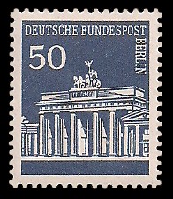 50 Pf Briefmarke: Brandenburger Tor