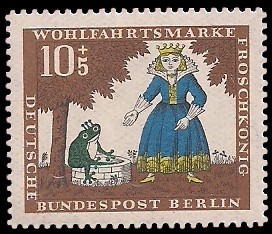 10 + 5 Pf Briefmarke: Wohlfahrtsmarke 1966, Froschkönig