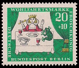 20 + 10 Pf Briefmarke: Wohlfahrtsmarke 1966, Froschkönig