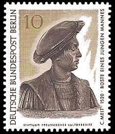 10 Pf Briefmarke: Berliner Kunstschätze