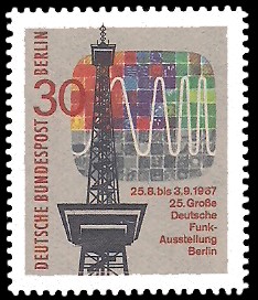 30 Pf Briefmarke: 25. Funkausstellung 1967