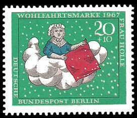20 + 10 Pf Briefmarke: Wohlfahrtsmarke 1967, Frau Holle