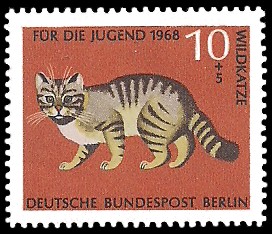 10 + 5 Pf Briefmarke: Für die Jugend 1968, bedrohte Tiere 10 + 5 Pf Briefmarke: Für die Jugend 1968, bedrohte Tiere