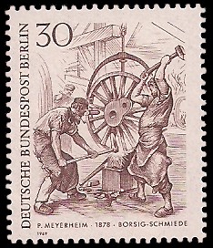 30 Pf Briefmarke: Zeichnungen: Berliner im 19. Jh.