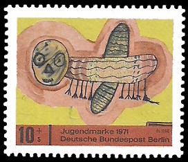 10 + 5 Pf Briefmarke: Jugendmarke 1971