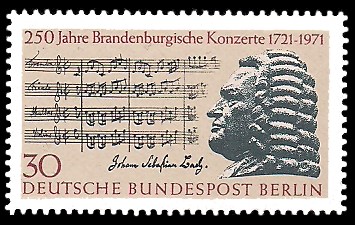 30 Pf Briefmarke: 250 Jahre Brandenburgische Konzerte