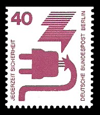 40 Pf Briefmarke: Jederzeit Sicherheit