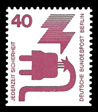 40 Pf Briefmarke: Jederzeit Sicherheit 40 Pf Briefmarke: Jederzeit Sicherheit