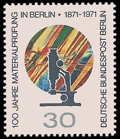 30 Pf Briefmarke: 100 Jahre Materialprüfung