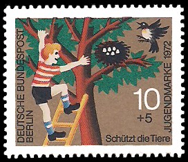 10 + 5 Pf Briefmarke: Jugendmarke 1972