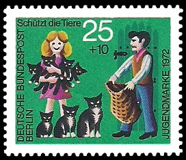 25 + 10 Pf Briefmarke: Jugendmarke 1972 25 + 10 Pf Briefmarke: Jugendmarke 1972