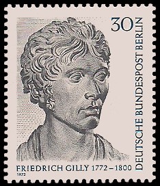 30 Pf Briefmarke: 200. Geburtstag Friedrich Gilly