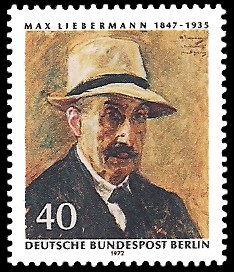 40 Pf Briefmarke: 125. Geburtstag Max Liebermann 40 Pf Briefmarke: 125. Geburtstag Max Liebermann