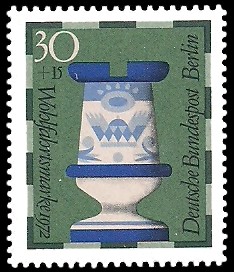 30 + 15 Pf Briefmarke: Wohlfahrt, Schachfiguren 30 + 15 Pf Briefmarke: Wohlfahrt, Schachfiguren