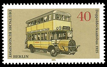 40 Pf Briefmarke: Berliner Omnibusse