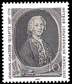 40 Pf Briefmarke: 200. Todestag Johann Joachim Quantz 40 Pf Briefmarke: 200. Todestag Johann Joachim Quantz