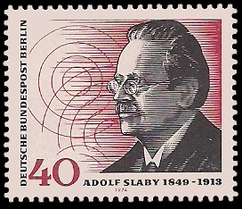 40 Pf Briefmarke: 125. Geburtstag Adolf Slaby