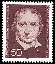 50 Pf Briefmarke: 125. Todestag Johann Gottfried Schadow