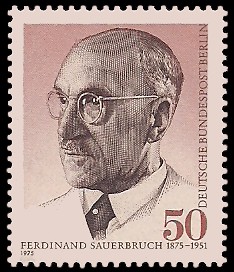 50 Pf Briefmarke: 100. Geburtstag Ferdinand Sauerbruch 50 Pf Briefmarke: 100. Geburtstag Ferdinand Sauerbruch